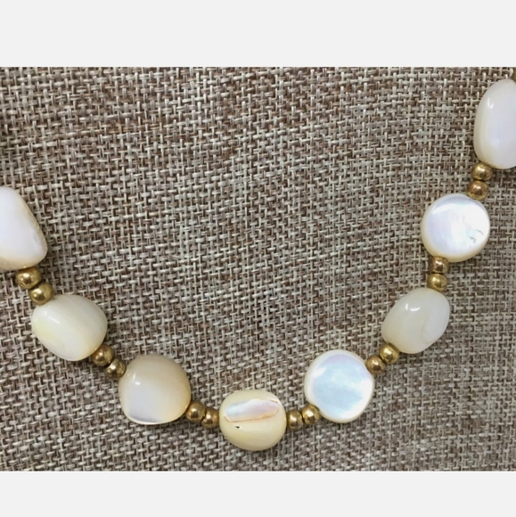 Vintage Chunky Balamuti Mother of Pearl Necklace 30" - Picture 3 of 6